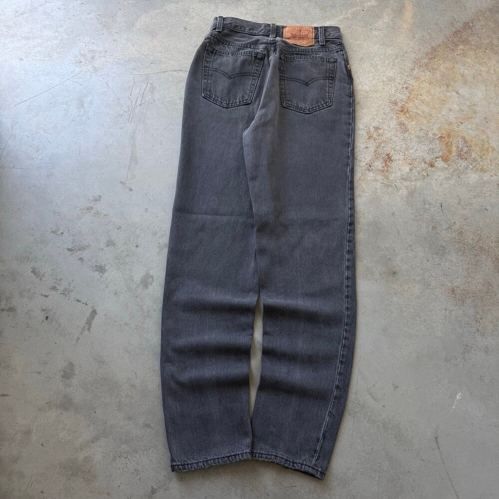 Vintage 90’s Levi’s 501 Straight Leg Classic Retro Black Jeans Size Women’s 7